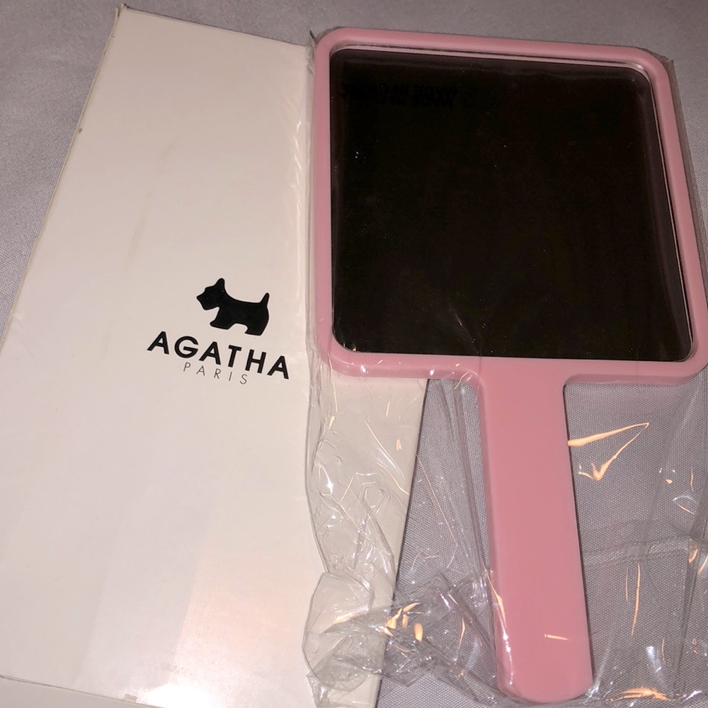 AGATHA PARIS Baby pink square mirror